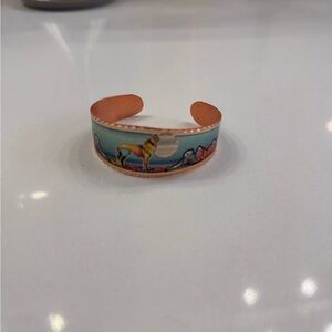 Howling Wolf Copper Cuff